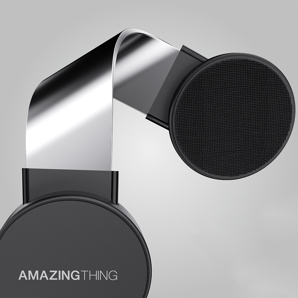 Amazingthing Explorer Pro Mag Magnetik M-safe Uyumlu Bükülebilen Eğimli ve Düz Zemin Araç Telefon Tutucu Siyah