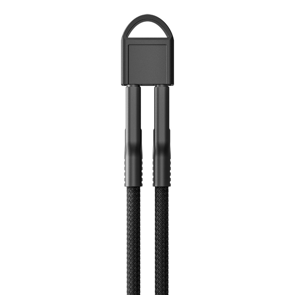 Amazingthing Thunder Pro USB3.2 Gen2 PD3.1 Port Korumalı Type-C to Type-C Kablo 20cm 240W 4K@60Hz Siyah