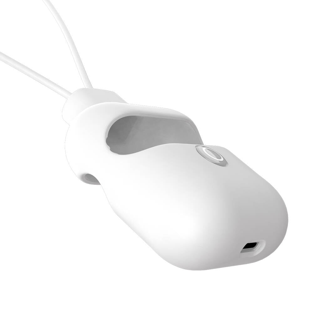 Apple Airpods 2. Nesil Kılıf Boyun Askılı Jelly Bean Tasarımlı Kablosuz Şarj Özellikli Lisanslı Switcheasy ColorBuddy Kapak Beyaz