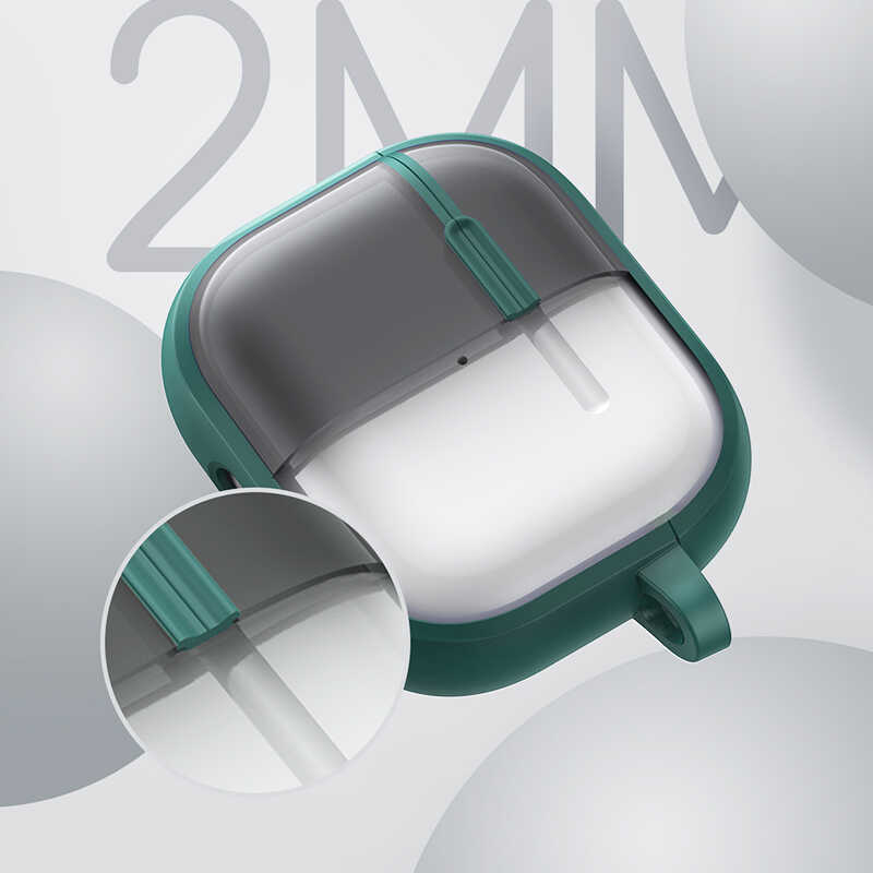 Apple Airpods 3 Kılıf Benks Mist Hybrid Kılıf Mavi