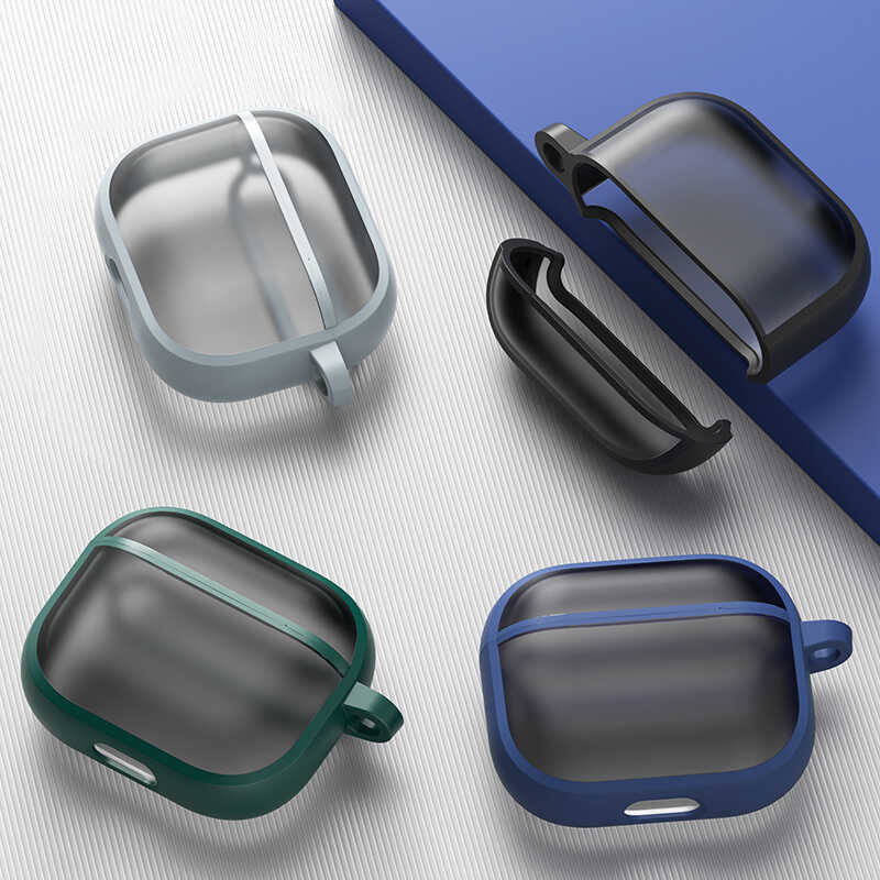 Apple Airpods 3 Kılıf Benks Mist Hybrid Kılıf Mavi