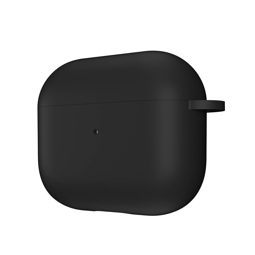 Apple Airpods 3. Nesil Kılıf Yumuşak Dokunuşlu Likit Silikon Tasarımlı Lisanslı Switcheasy Skin Kapak Siyah