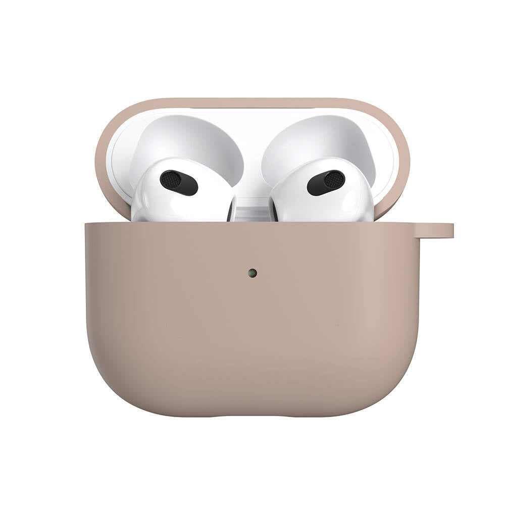 Apple Airpods 3. Nesil Kılıf Yumuşak Dokunuşlu Likit Silikon Tasarımlı Lisanslı Switcheasy Skin Kapak Siyah