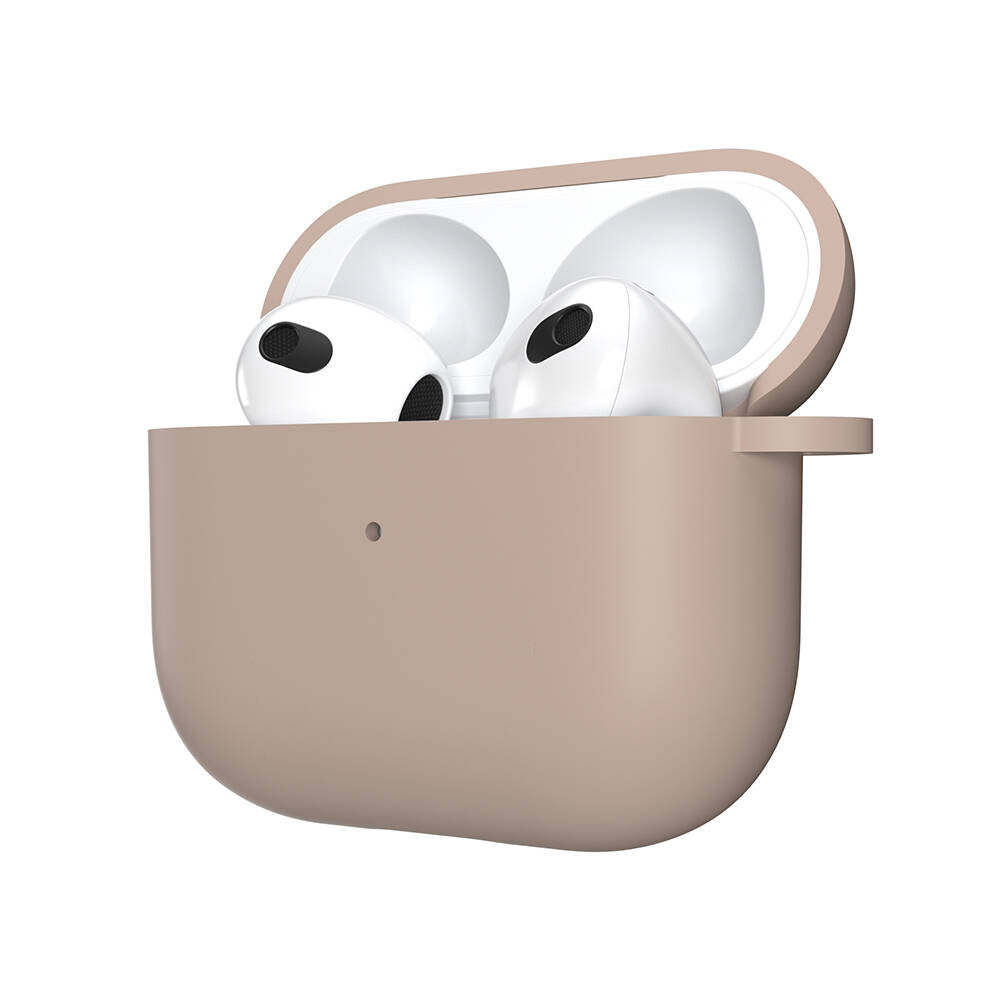 Apple Airpods 3. Nesil Kılıf Yumuşak Dokunuşlu Likit Silikon Tasarımlı Lisanslı Switcheasy Skin Kapak Siyah