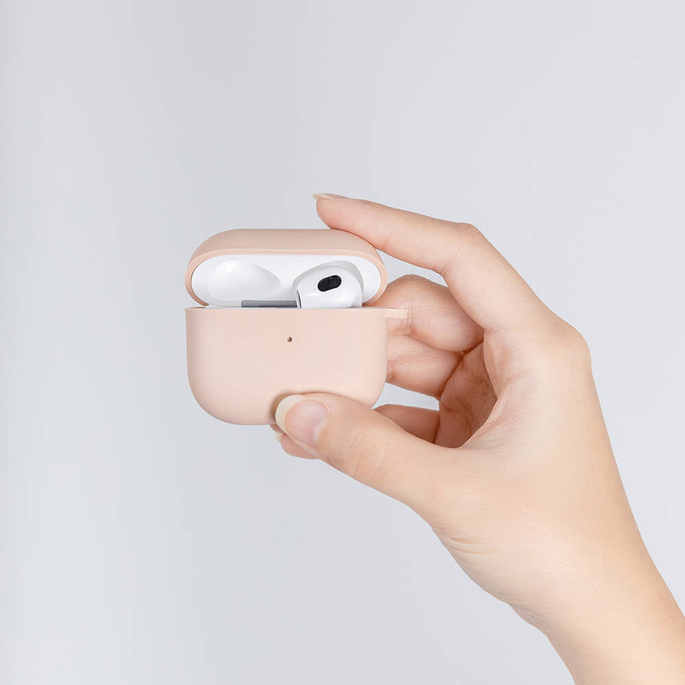 Apple Airpods 3. Nesil Kılıf Yumuşak Dokunuşlu Likit Silikon Tasarımlı Lisanslı Switcheasy Skin Kapak Yeşil