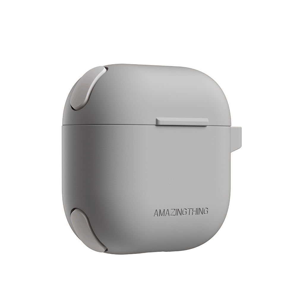 Apple Airpods 4 Amazingthing Airbag Köşe Tasarımlı Omni Serisi Silikon Kapak Desert Titanyum