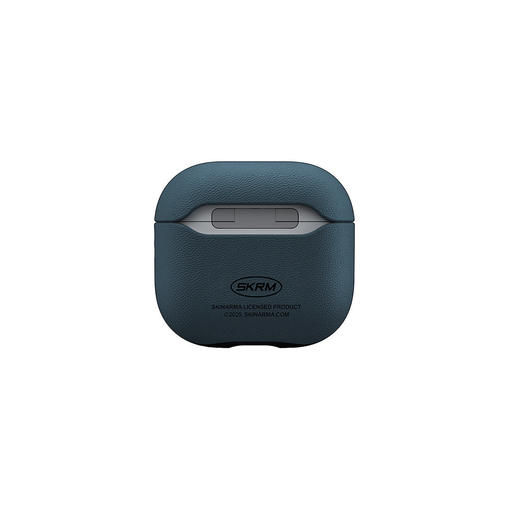 Apple Airpods 4 Kılıf Skinarma PU Deri Tasarım Spunk Kılıf Mavi