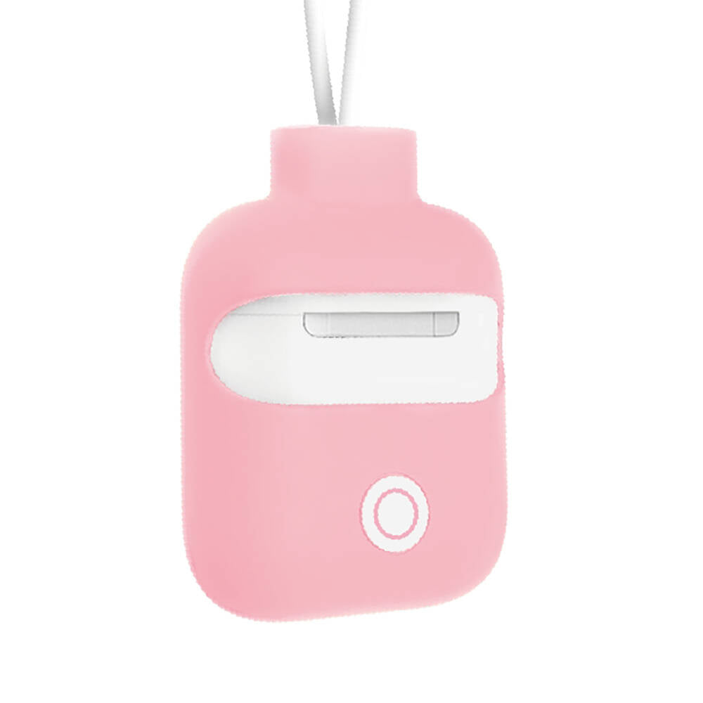 Apple Airpods Kılıf Boyun Askılı Jelly Bean Tasarımlı Lisanslı Switcheasy ColorBuddy Kapak Beyaz