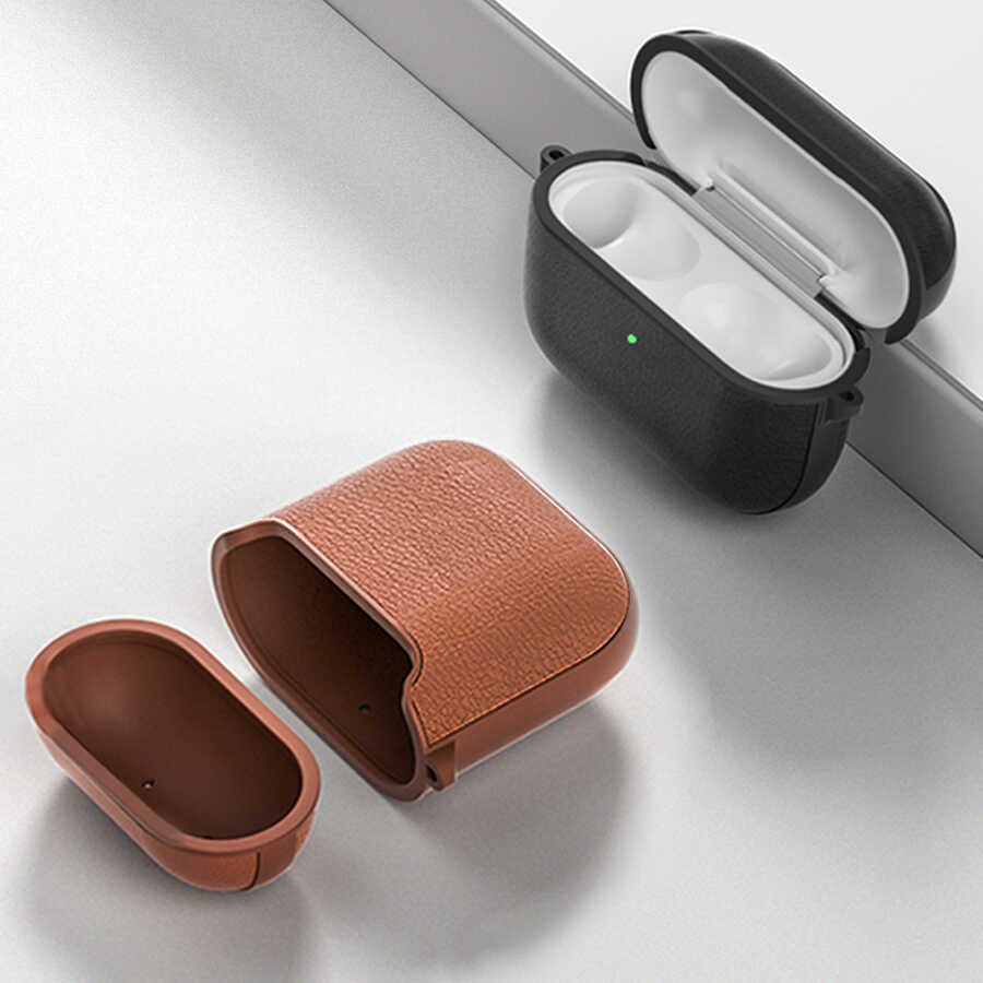 Apple Airpods Kılıf Wiwu Calfskin Kılıf Yeşil