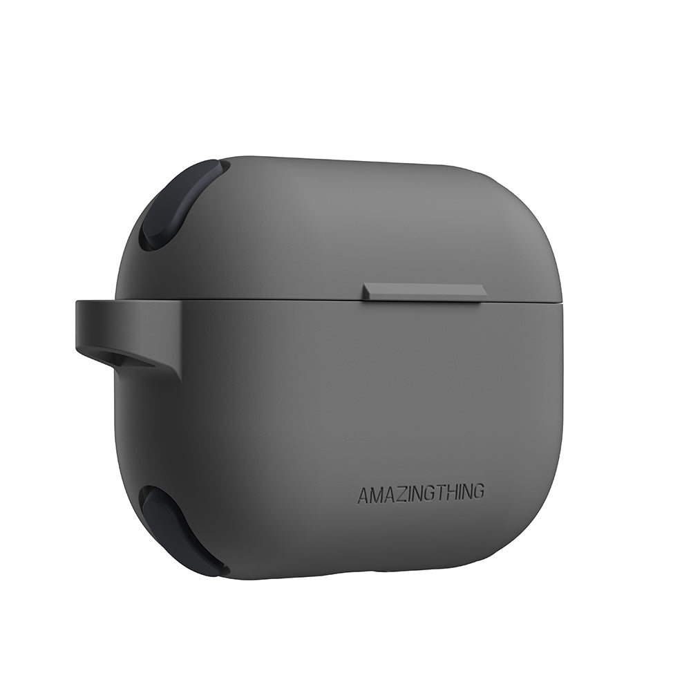 Apple Airpods Pro 2 Amazingthing Airbag Köşe Tasarımlı Omni Serisi Silikon Kapak Gri