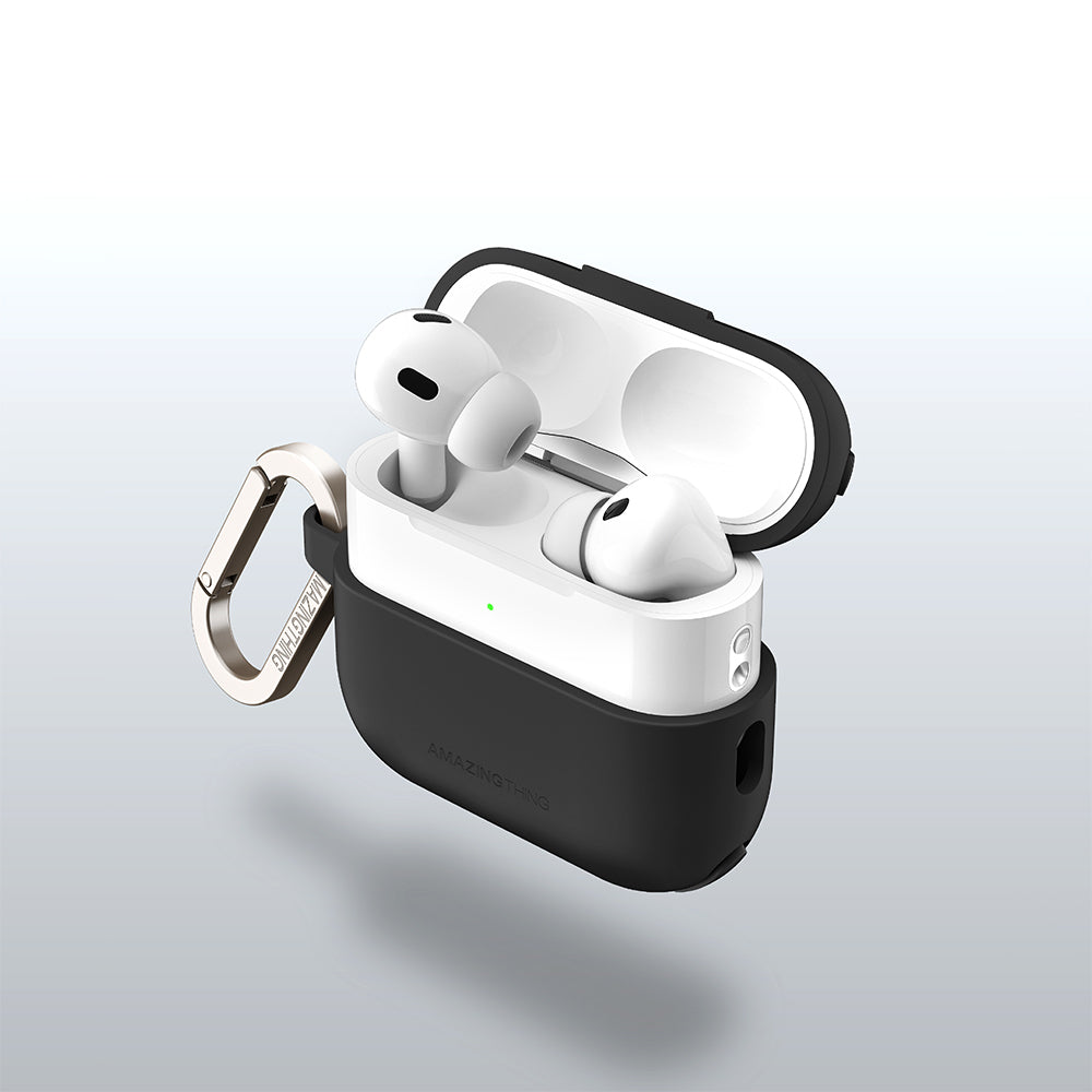 Apple Airpods Pro 2 Amazingthing Airbag Köşe Tasarımlı Omni Serisi Silikon Kapak Gri