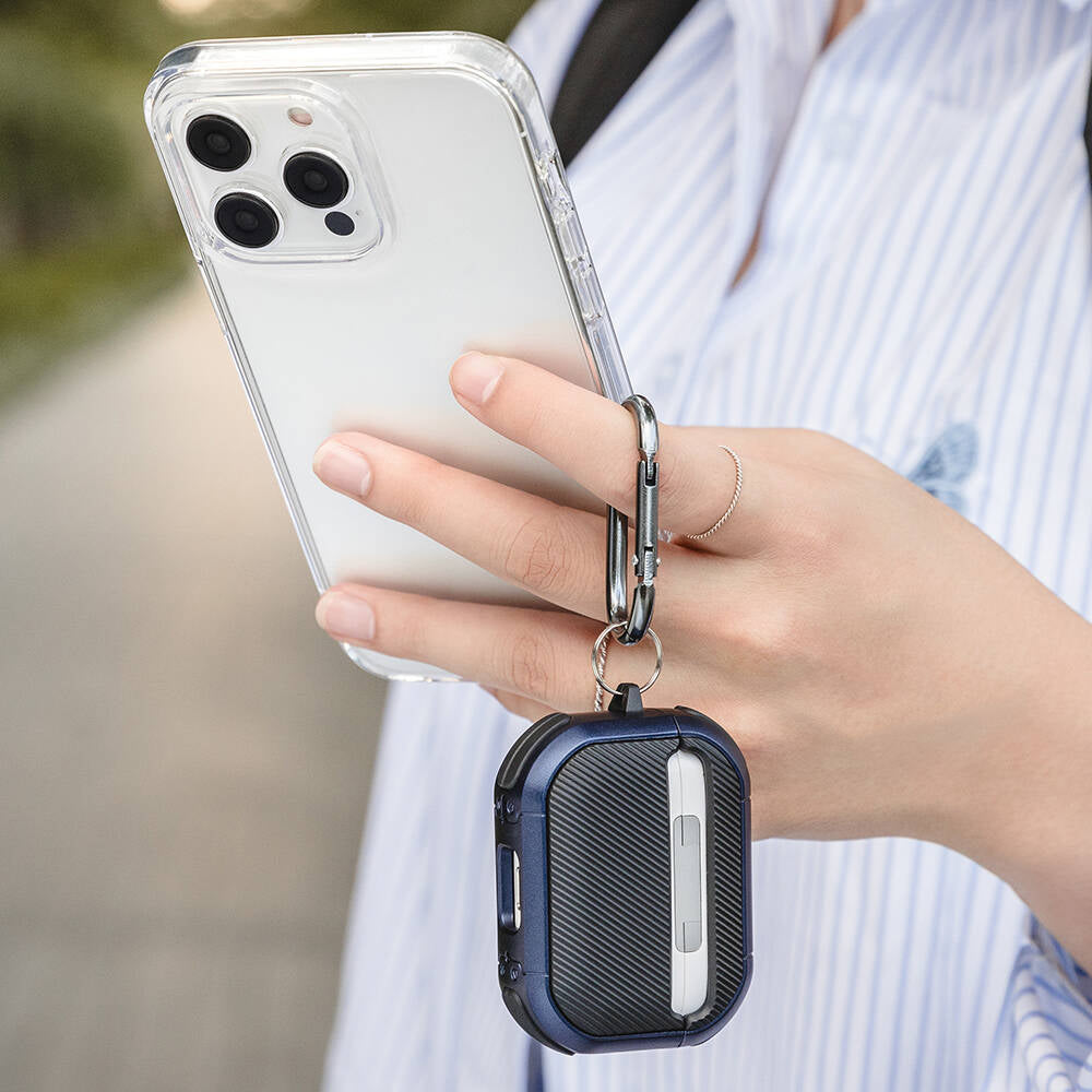 Apple Airpods Pro 2 Kılıf Airbag Korumalı Ultra Sağlam Lisanslı Switcheasy Defender Kapak Mavi