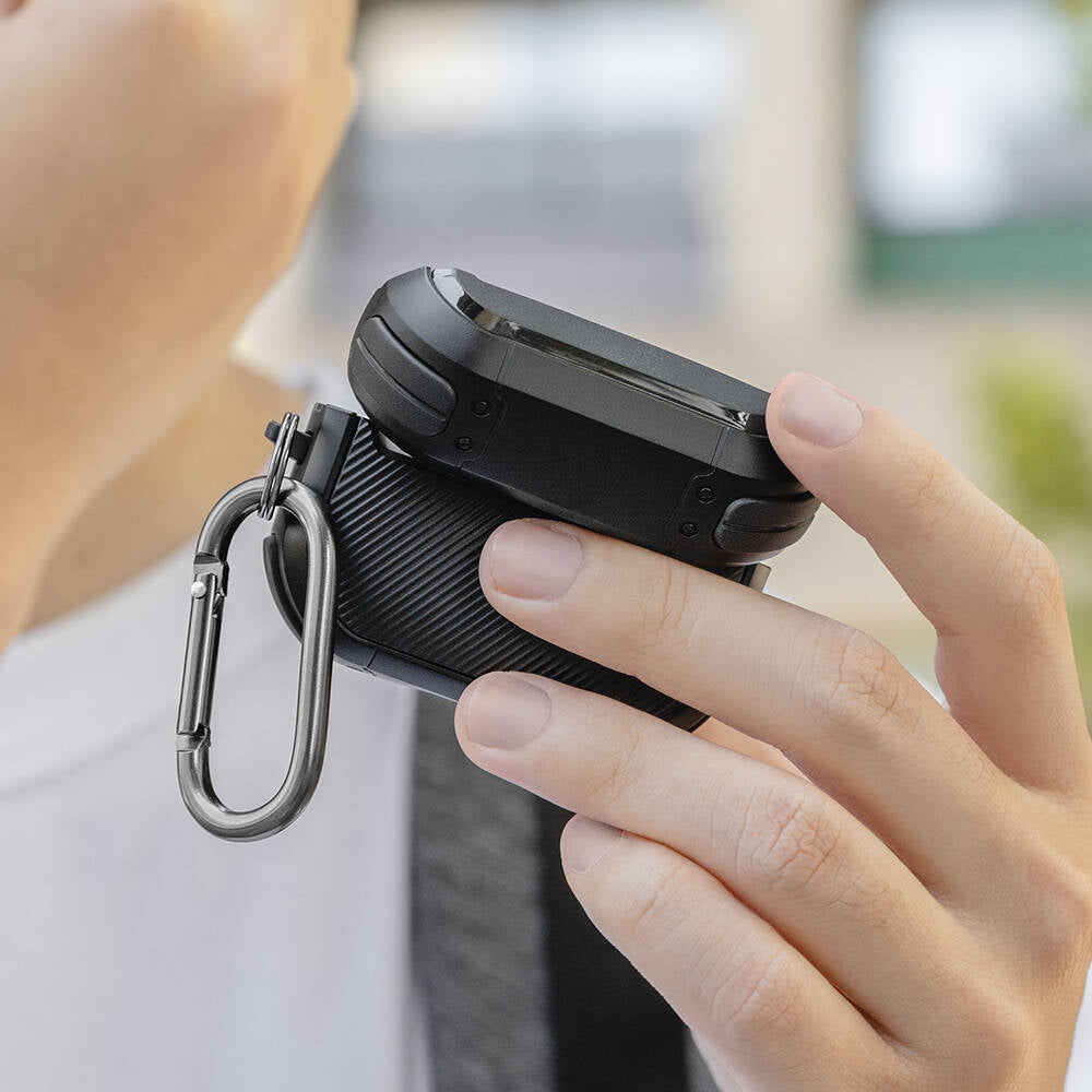 Apple Airpods Pro 2 Kılıf Airbag Korumalı Ultra Sağlam Lisanslı Switcheasy Defender Kapak Siyah