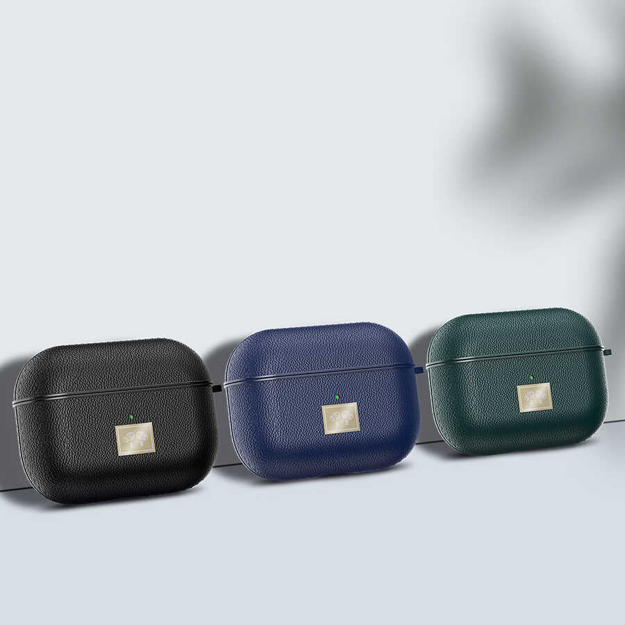 Apple Airpods Pro Kılıf Deri Görünümlü Askı Aparatlı Wlons Kılıf Kırmızı