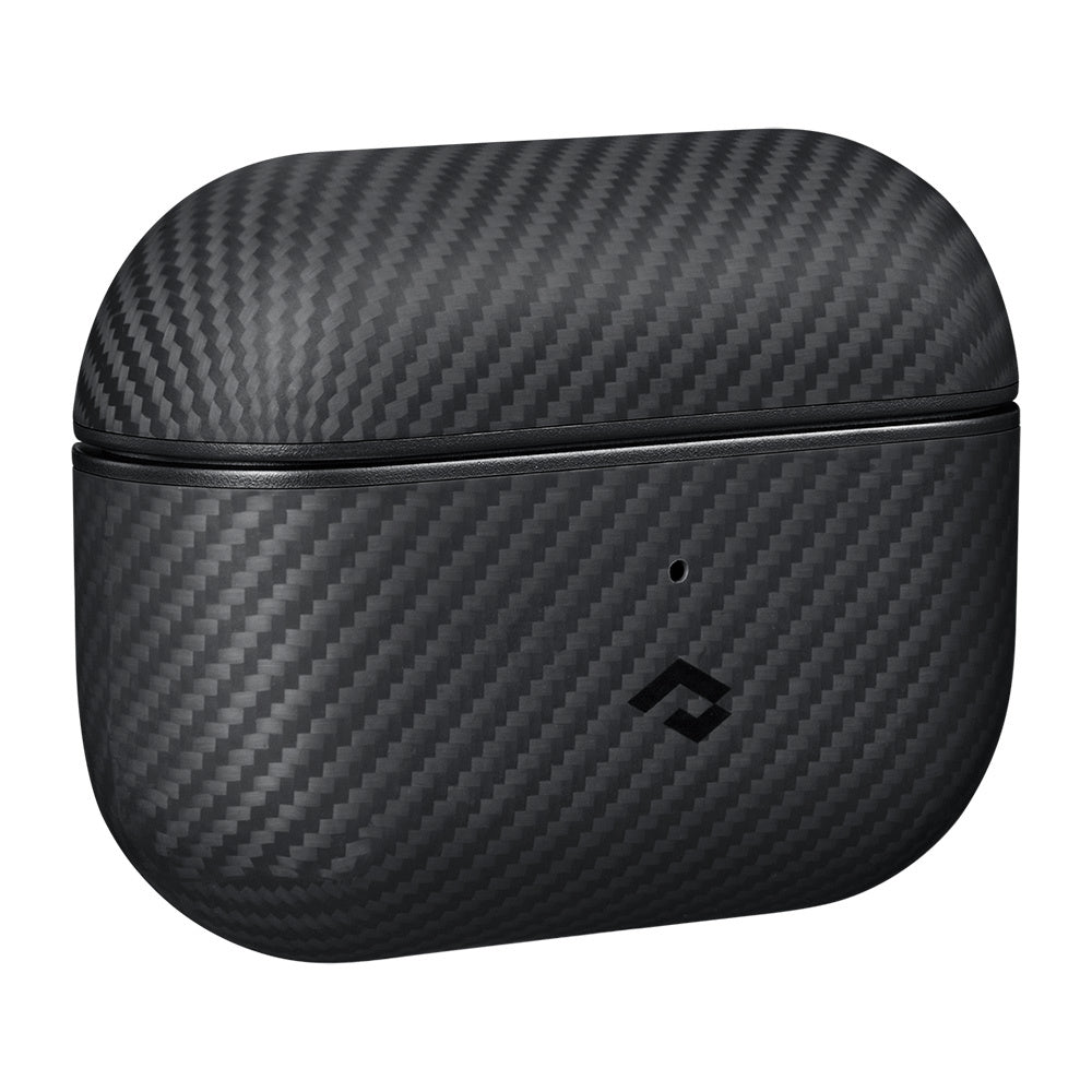 Apple Airpods Pro Kılıf M-safe Şarj Özellikli 600D Aramid Fiber Pitaka Classic Serisi Black-Grey Twill Kılıf Siyah-Gri
