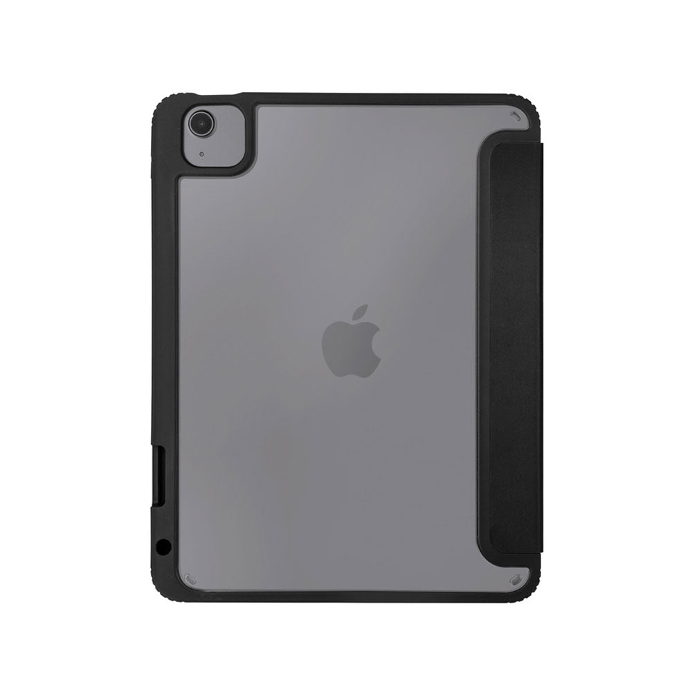 Apple iPad Air 11 2024 Kılıf SkinArma 360 Tam Koruma Airbagli Arkası Şeffaf Standlı Shingoki Kılıf Siyah