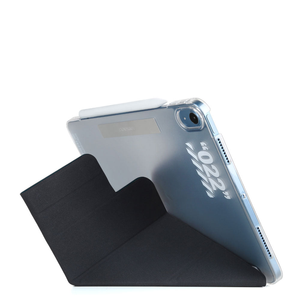 Apple iPad Air 11 2024 Kılıf SkinArma Kalemlikli Arkası Şeffaf Standlı Magnetik Taihi Sora Kılıf Kırmızı