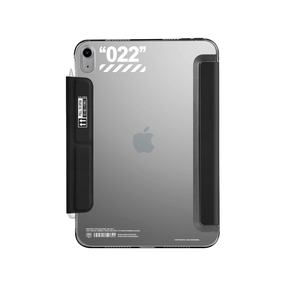 Apple iPad Air 11 2024 Kılıf SkinArma Kalemlikli Arkası Şeffaf Standlı Magnetik Taihi Sora Kılıf Kırmızı