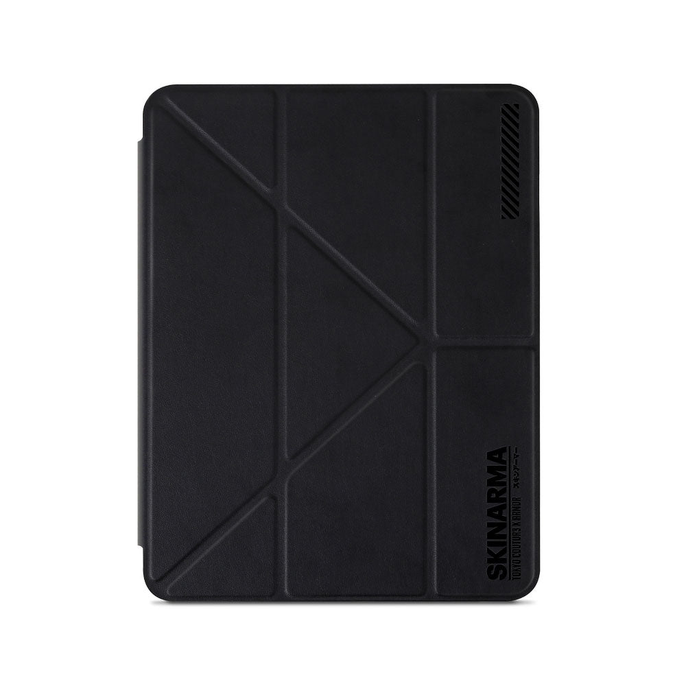 Apple iPad Air 11 2024 Kılıf SkinArma Sticker Tasarımlı Arkası Şeffaf Çıkarılabilir Magnetik Henko Kılıf Siyah
