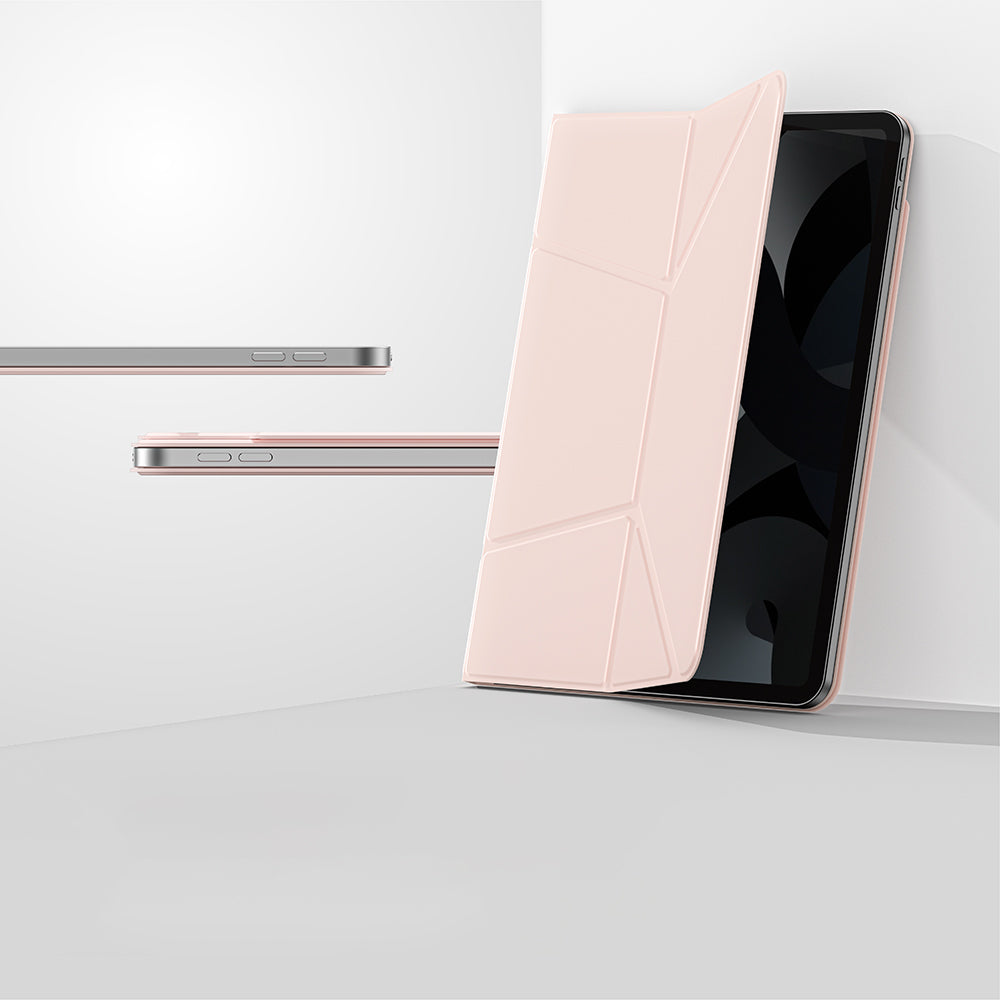 Apple iPad Air 11 2025 M3 Amazingthing Matte Pro Mag Folio Katlanabilir Magnetik Standlı Kılıf Pembe