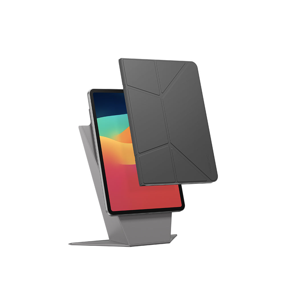 Apple iPad Air 11 2025 M3 Amazingthing Matte Pro Mag Folio Katlanabilir Magnetik Standlı Kılıf Pembe