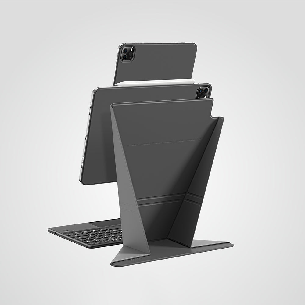 Apple iPad Air 11 2025 M3 Amazingthing Matte Pro Mag Folio Katlanabilir Magnetik Standlı Kılıf Pembe