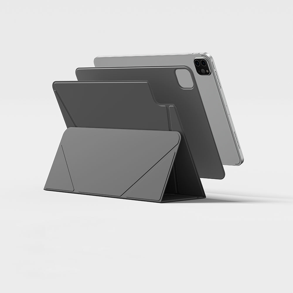 Apple iPad Air 11 2025 M3 Amazingthing Matte Pro Mag Folio Katlanabilir Magnetik Standlı Kılıf Siyah