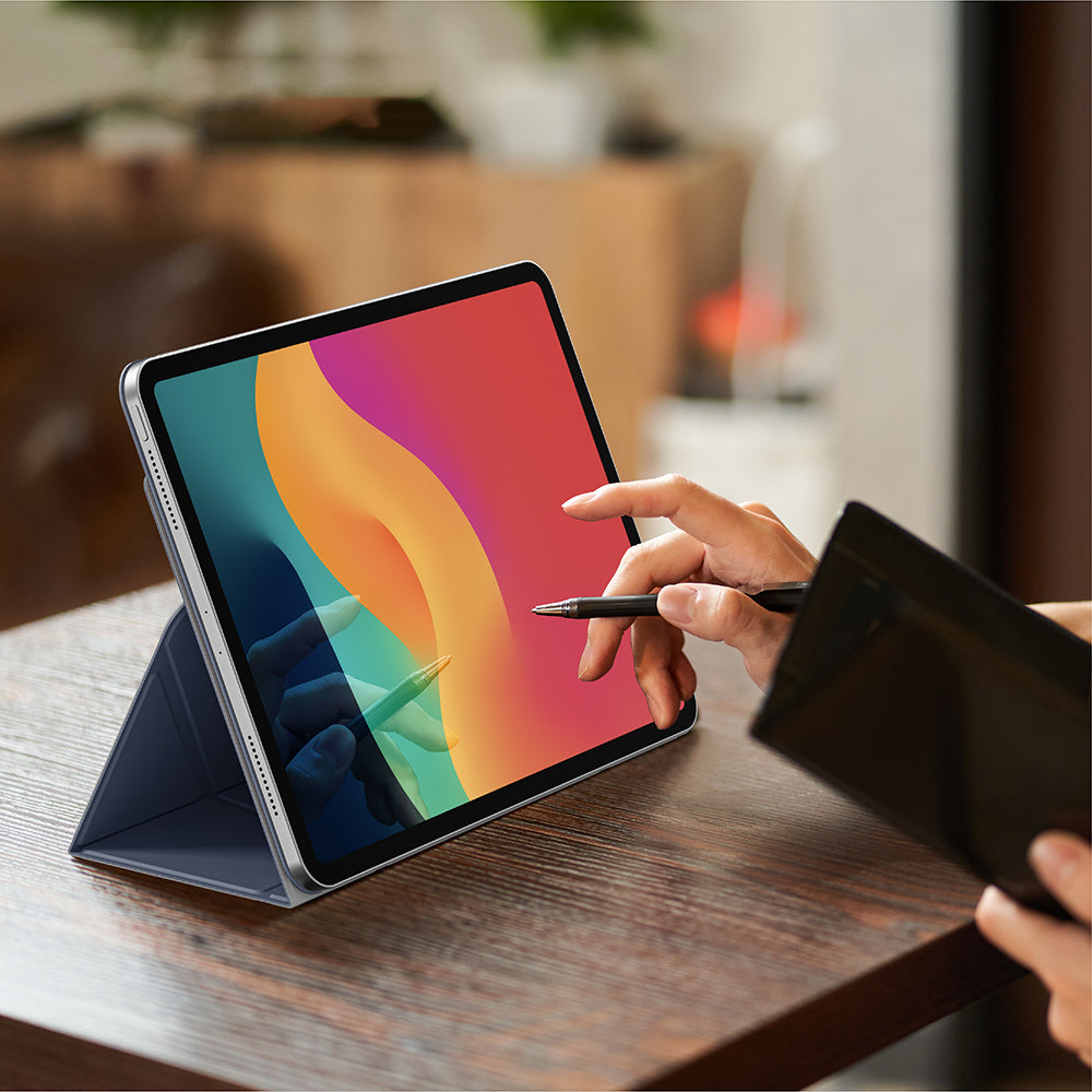Apple iPad Air 11 2025 M3 Amazingthing Matte Pro Mag Folio Katlanabilir Magnetik Standlı Kılıf Pembe