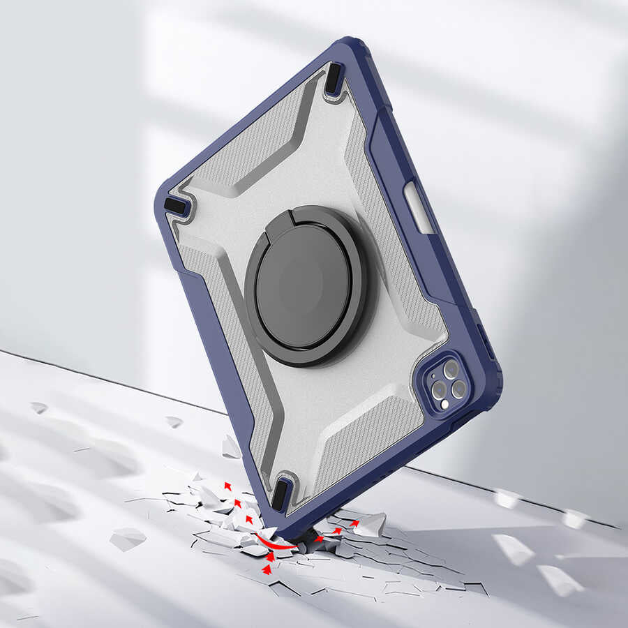 Apple iPad Air 11 2025 M3 Wiwu Mecha Dönebilen Standlı Tablet Kılıfı Yeşil