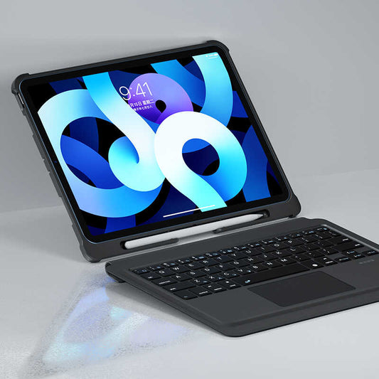 Apple iPad Pro 11 2020 (2.Nesil) Benks Multifunctional Kablosuz Klavyeli Kılıf Siyah