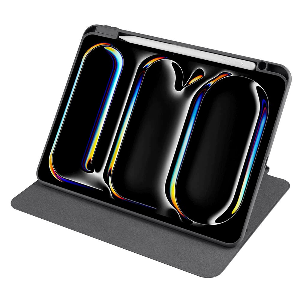 Apple iPad Pro 11 2025 M5 Kılıf Zore Termik Kalem Bölmeli Dönebilen Standlı Kılıf Lila