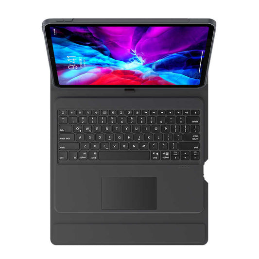 Apple iPad Pro 12.9 2018 (3.Nesil) Benks Multifunctional Kablosuz Klavyeli Kılıf Siyah