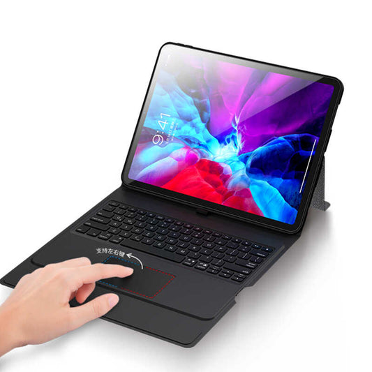 Apple iPad Pro 12.9 2020 (4.Nesil) Benks Multifunctional Kablosuz Klavyeli Kılıf Siyah