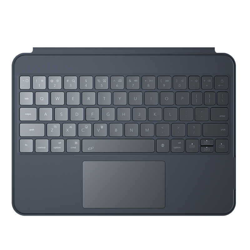 Apple iPad Pro 12.9 2022 M2 Benks KB02 Kablosuz Klavyeli Kılıf Gri