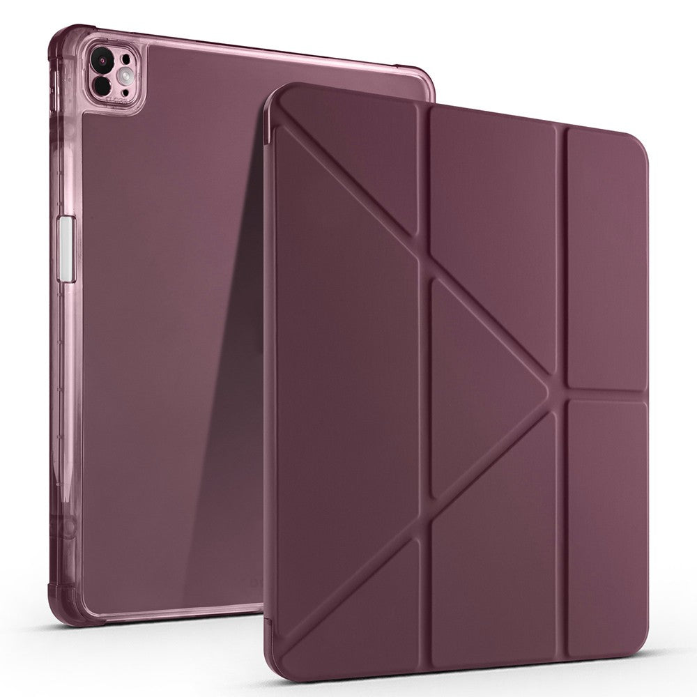 Apple iPad Pro 13 2024 Kılıf Zore Tri Folding Kalem Bölmeli Standlı Kılıf