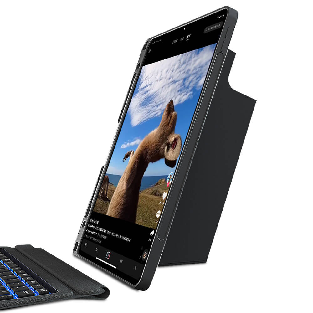 Apple iPad Pro 13 2024 Wiwu Mag Touch Klavyeli Standlı Kılıf Siyah