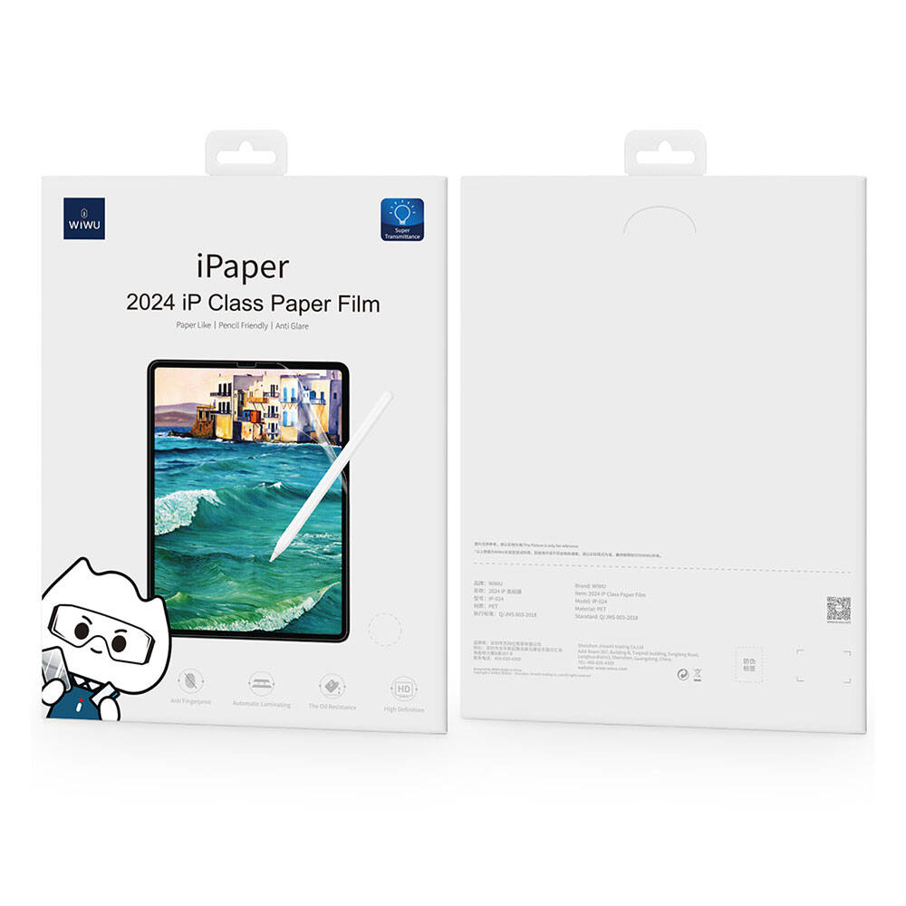 Apple iPad Pro 13 2025 M5 Kağıt Hisli Wiwu iPaper Like Tablet Ekran Koruyucu Şeffaf