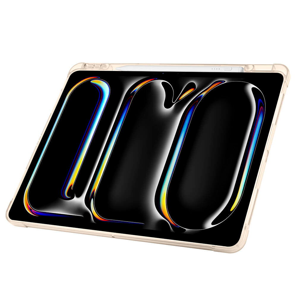 Apple iPad Pro 13 2025 M5 Kılıf Zore Tri Folding Kalem Bölmeli Standlı Kılıf Lacivert