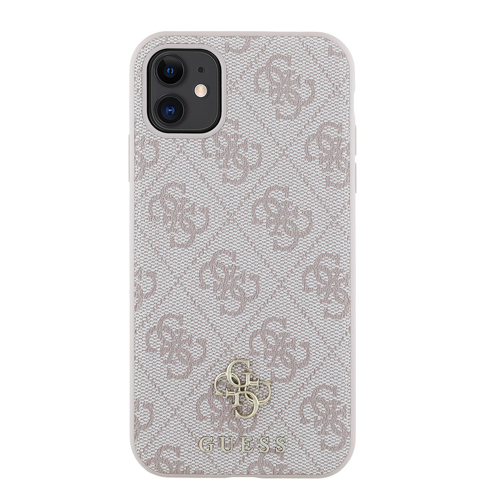 Apple iPhone 11 Kılıf Guess Orjinal Lisanslı M-safe Şarj Özellikli Small 4G Classic Kapak Siyah
