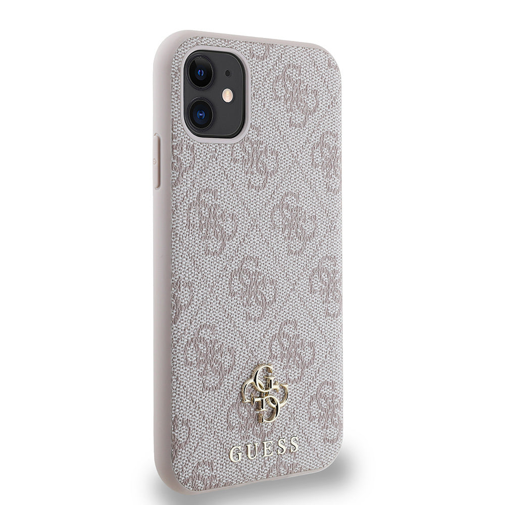 Apple iPhone 11 Kılıf Guess Orjinal Lisanslı M-safe Şarj Özellikli Small 4G Classic Kapak Siyah