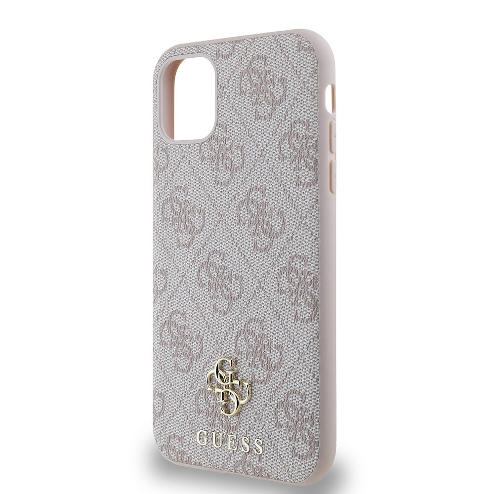 Apple iPhone 11 Kılıf Guess Orjinal Lisanslı M-safe Şarj Özellikli Small 4G Classic Kapak Siyah