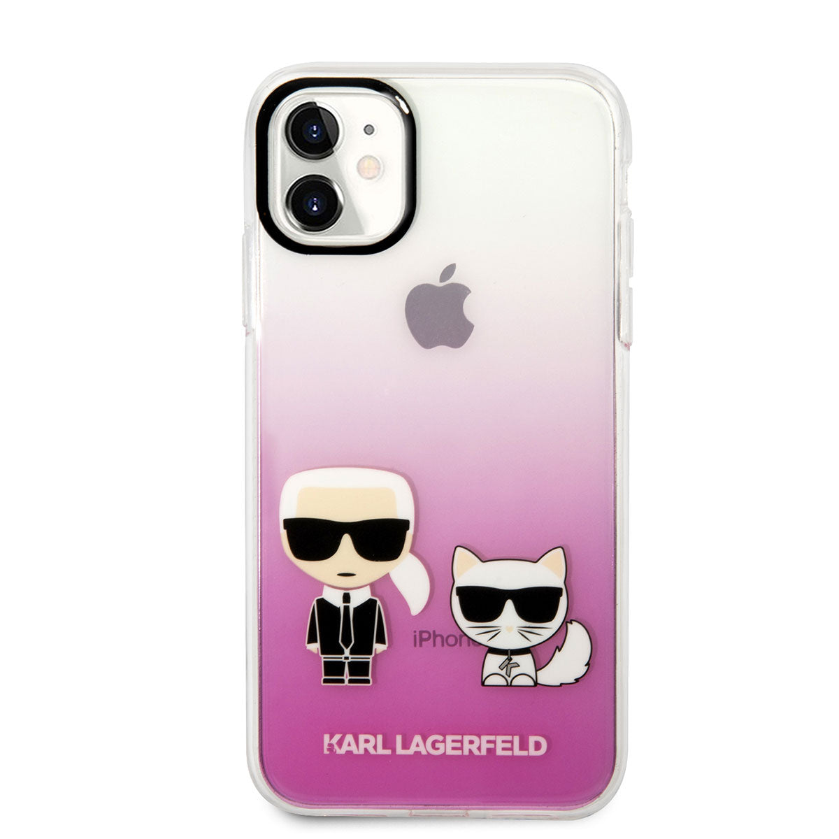 Apple iPhone 11 Kılıf Karl Lagerfeld Sert TPU K&C Dizayn Kapak Renksiz
