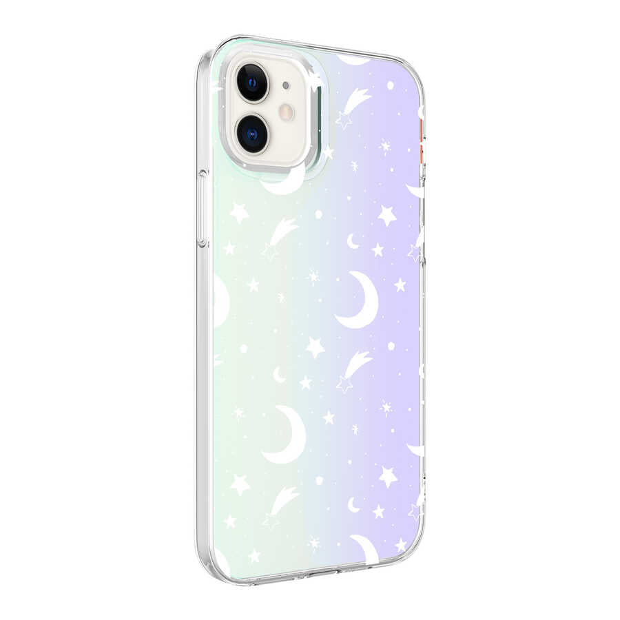 Apple iPhone 11 Kılıf Zore M-Blue Desenli Kapak