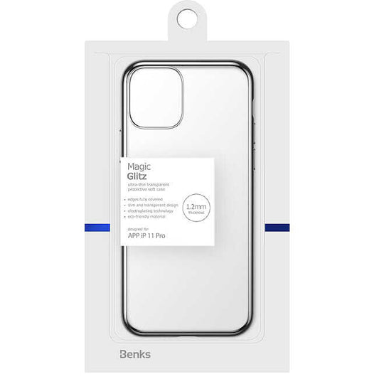 Apple iPhone 11 Pro Benks Magic Glitz Ultra-Thin Transparent Protective Soft Kapak Gümüş