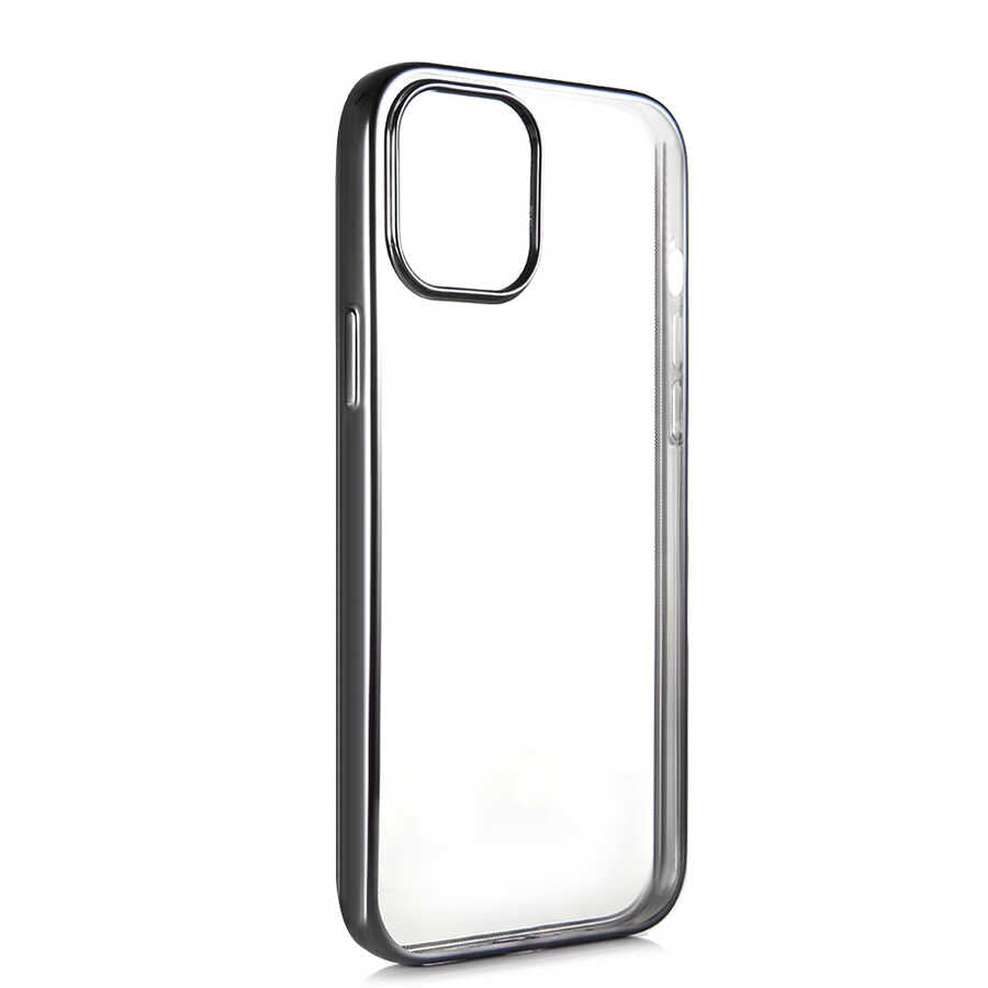 Apple iPhone 12 Benks Magic Glitz Ultra-Thin Transparent Protective Soft Kapak Siyah