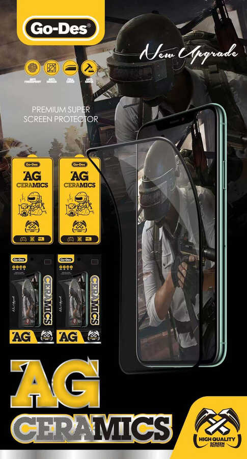 Apple iPhone 12 Go Des Mat Seramik Ekran Koruyucu Siyah