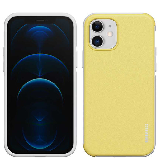 Apple iPhone 12 Kılıf Wlons Hill Kapak Sarı