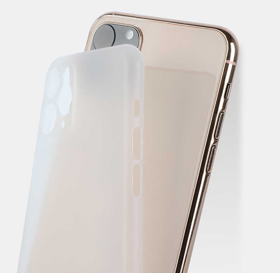 Apple iPhone 12 Mini Kılıf Wiwu Skin Nano PP Kapak Beyaz