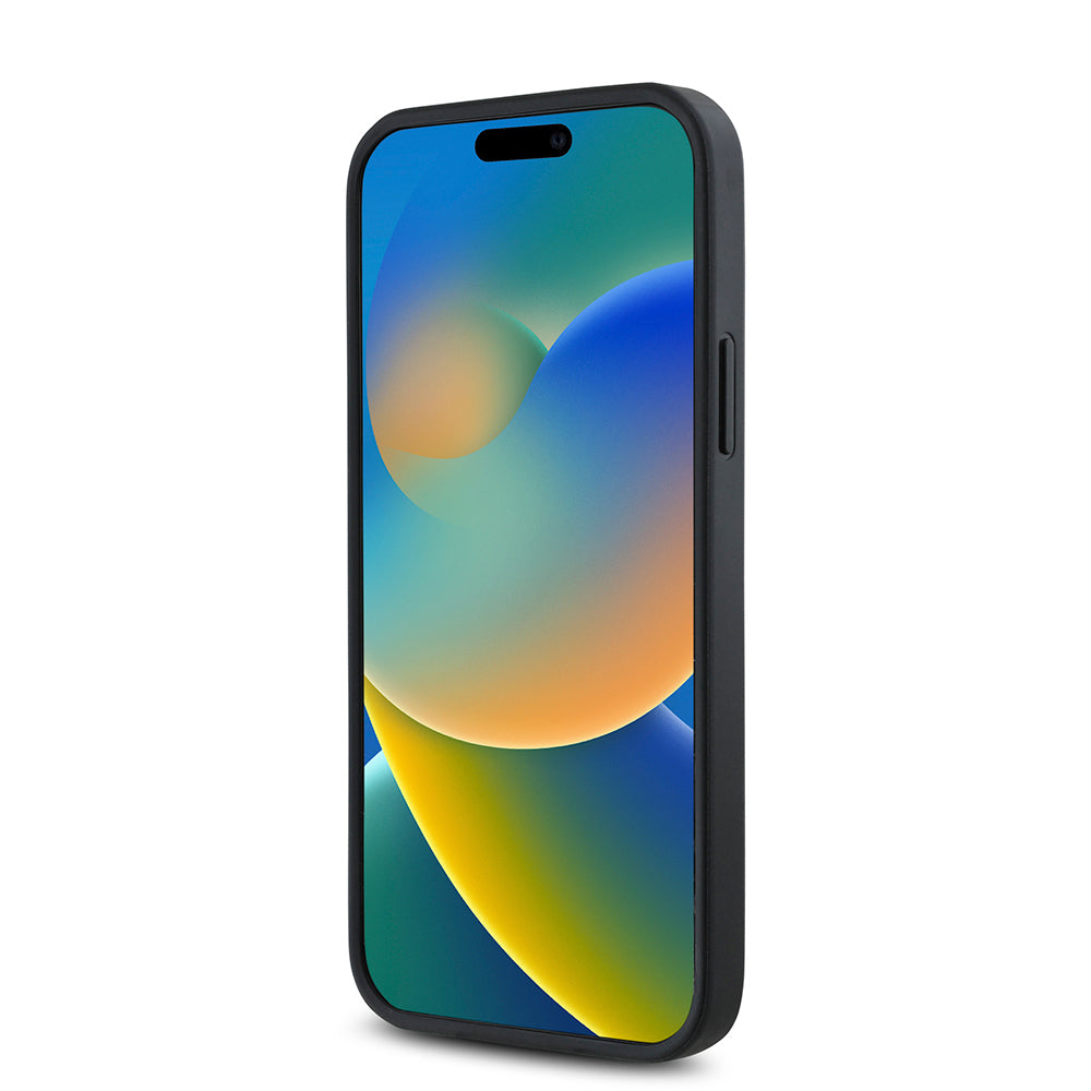 Apple iPhone 12 Pro Kılıf Guess Orjinal Lisanslı M-safe Şarj Özellikli Gül Baskılı 4G Desenli Yazı Logolu Kapak Siyah