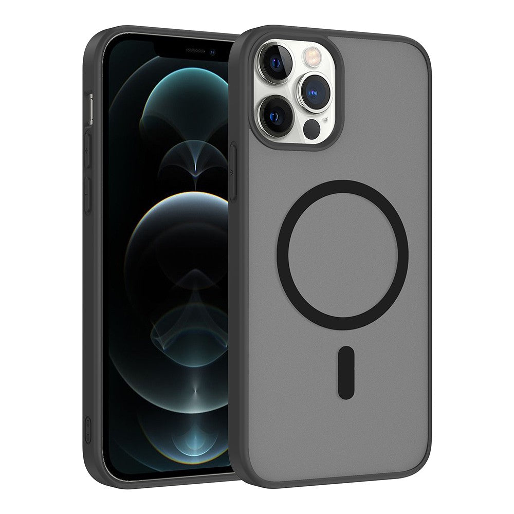 Apple iPhone 12 Pro Kılıf M-safe Şarj Özellikli Zore Babet Kapak